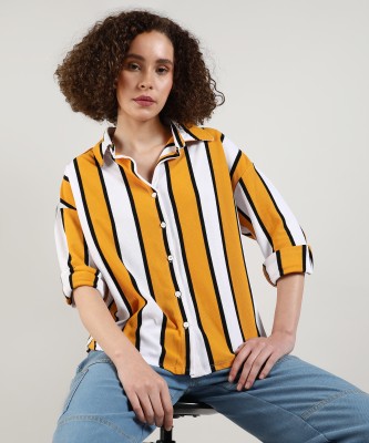 CAMPUS SUTRA Women Striped Casual Multicolor Shirt