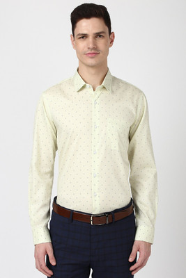 PETER ENGLAND Men Printed Casual Light Green Shirt