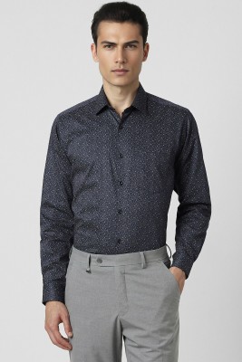 VAN HEUSEN Men Printed Formal Dark Blue, Grey, White Shirt