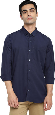 TANISHA FASHION Men Solid Casual Dark Blue Shirt
