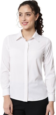 ALL WAYS YOU Women Solid Casual White Shirt