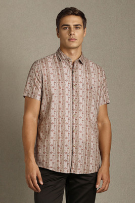 LOUIS PHILIPPE Men Printed Casual Beige Shirt