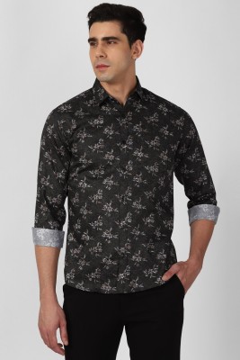 VAN HEUSEN Men Printed Party Black Shirt