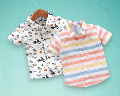adscrown Boys Printed Casual Multicolor Shirt