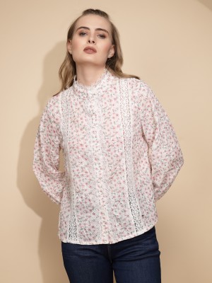 GLOBAL REPUBLIC Women Printed Casual Pink Shirt