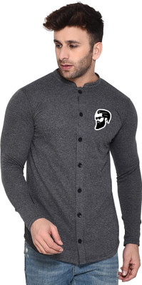 Blisstone Men Striped Casual Grey Shirt