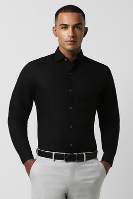 PETER ENGLAND Men Solid Formal Black Shirt
