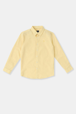Allen Solly Boys Solid Casual Yellow Shirt