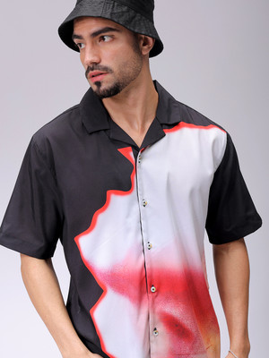 The Indian Garage Co. Men Graphic Print Casual Black Shirt