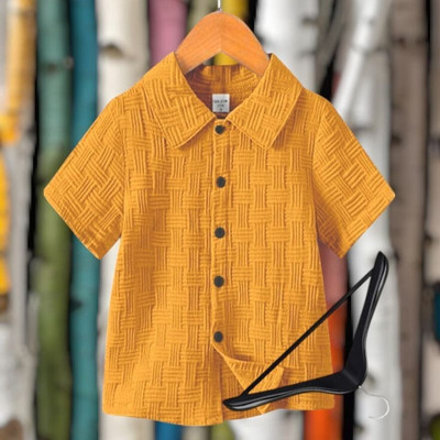 Lolark Boys Self Design Festive Multicolor Shirt