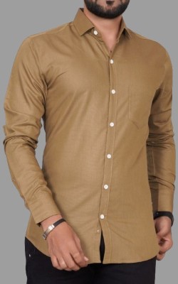 METRONAUT Men Solid Casual Khaki Shirt