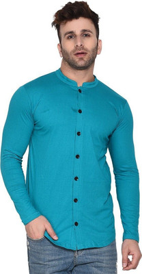 tfurnish Men Solid Casual Light Green Shirt