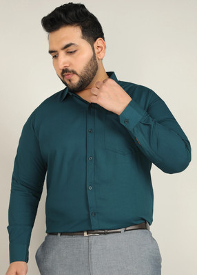 METRONAUT PLUS Men Solid Formal Green Shirt