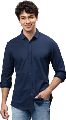 BEING HUMAN Men Solid Casual Blue Shirt For Rs. 857 @ 67% off
