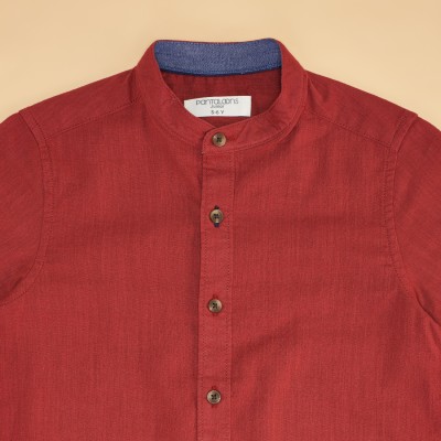 Pantaloons Junior Boys Dyed/Ombre Casual Maroon Shirt