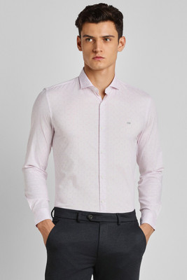 PETER ENGLAND Men Checkered Formal Pink Shirt