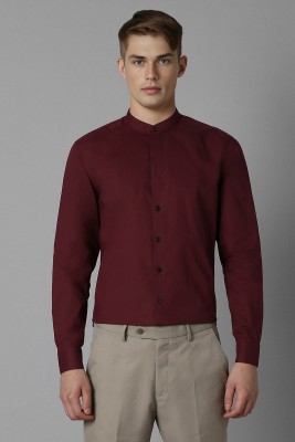 LOUIS PHILIPPE Men Solid Formal Maroon Shirt