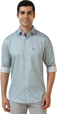 Allen Solly Men Printed Casual Light Green Shirt