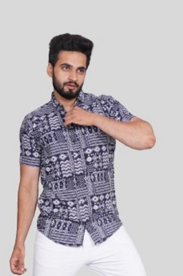 SHIVINA Men Striped Casual White Shirt