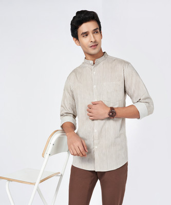 Byford by Pantaloons Men Printed Casual Grey Shirt