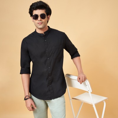 Byford by Pantaloons Men Solid Casual Black Shirt