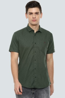 LOUIS PHILIPPE Men Printed Casual Green Shirt