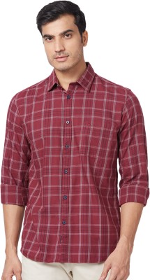 PARX Men Checkered Casual Red Shirt