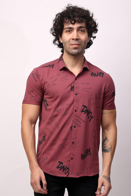 Stylox Men Printed Casual Purple Shirt
