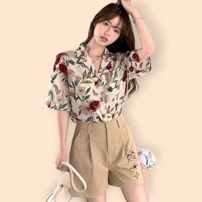 KAUTAQI Women Printed Casual Multicolor Shirt