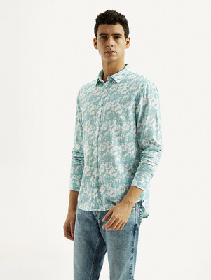 LEVI'S Men Printed Casual Dark Blue Shirt