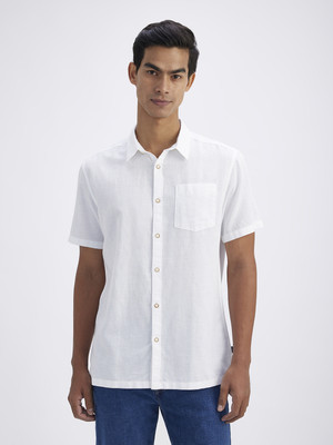 Pepe Jeans Men Solid Casual White Shirt