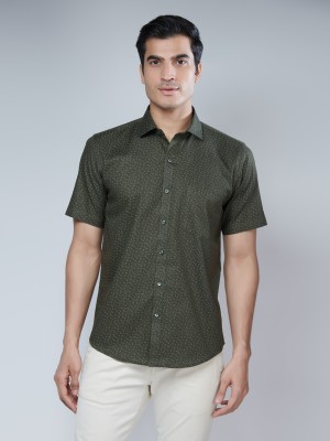 Mark & Albert Men Printed Casual Dark Green Shirt