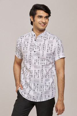 ALVIN ENTERPRISE Men Solid Casual Black, White Shirt
