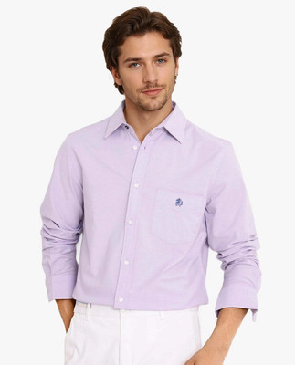RARE RABBIT Men Solid Formal Purple Shirt