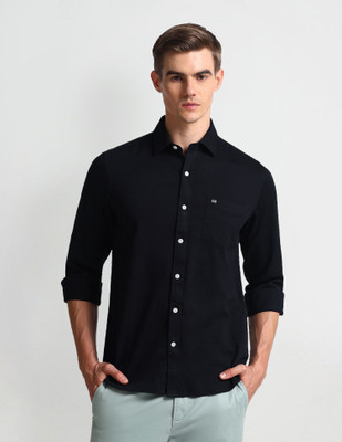 Arrow Sport Men Solid Casual Blue Shirt