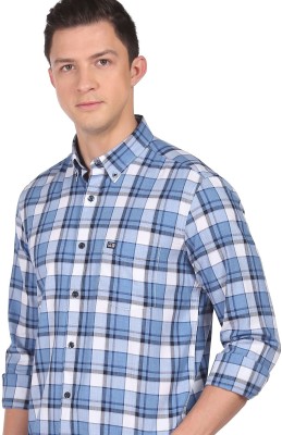 Arrow Sport Men Checkered Casual Blue Shirt