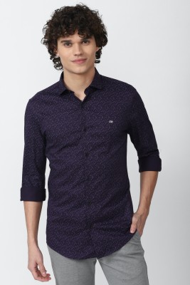 PETER ENGLAND Men Printed Casual Purple Shirt