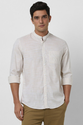 PETER ENGLAND Men Printed Casual White Shirt