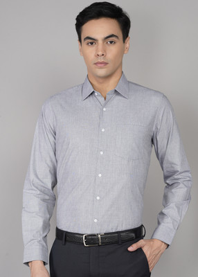 VAN HEUSEN Men Self Design Formal Grey Shirt
