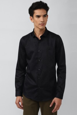 Simon Carter Men Printed Casual Black Shirt