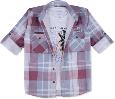 CAVIO Boys Checkered Casual Multicolor Shirt