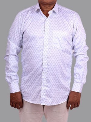 ATREYA FABRIX PRIVATE LIMITED Men Geometric Print Casual White Shirt