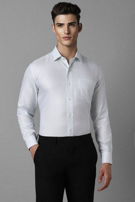 LOUIS PHILIPPE Men Solid Formal Light Blue Shirt