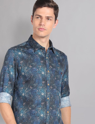 AD by Arvind Men Printed Casual Multicolor Shirt