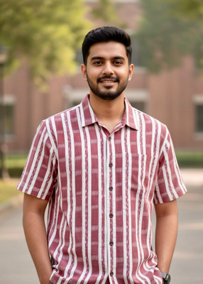 SHREELAXMI collection Men Self Design Casual White, Pink Shirt