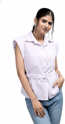 MADBORN CREATION Women Solid Casual Pink Shirt