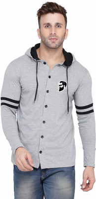 Trendfull Men Solid Casual Grey Shirt