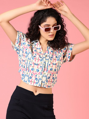 V-MART Women Printed Casual Multicolor Shirt