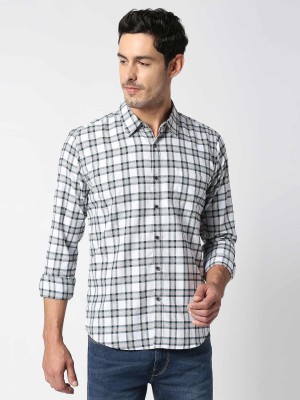 Pepe Jeans Men Checkered Casual White Shirt