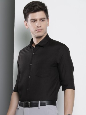 The Indian Garage Co. Men Solid Casual Black Shirt